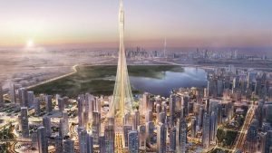An artist's impression of Dubai's "The Tower" that would be the world's tallest tower. Emaar Properties/Handout via REUTERS ATTENTION EDITORS - THIS PICTURE WAS PROVIDED BY A THIRD PARTY. FOR EDITORIAL USE ONLY. NO RESALES. NO ARCHIVE.